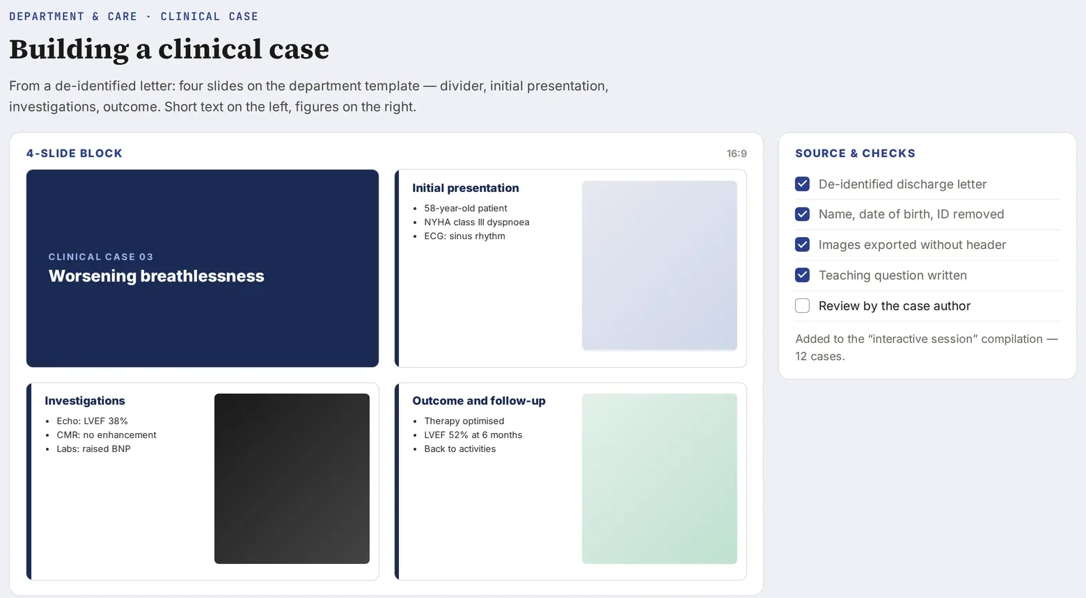 Un caso clinico costruito sul modello, senza dati identificativi.